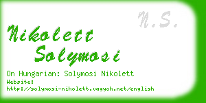 nikolett solymosi business card